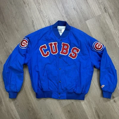 Vintage Swingster Chicago Cubs Jacket Blue Red Snap Button Sz L Men’s Bomber - Image 1 of 4