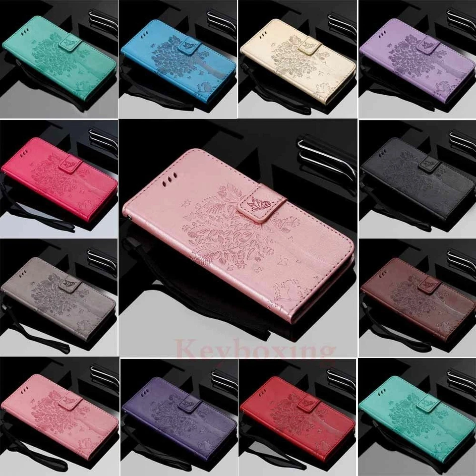 Butterfly Flower Cat Wallet Phone Case For Sony Xperia 10 VII VI 1 VII 10V 5V 1V - Image 1 of 4