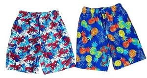 Wonder Nation Boys Youth Swim Trunks Shorts Size XL 14-16 Pineapple & Lobster - Picture 1 of 6