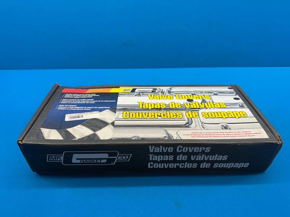 Mr.Gasket 9805 Tall-Style Chrome Plated Valve Covers For Pontiac 301-455 Engines - Image 1 of 2