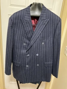 Sartoria Castangia Men’s Blue Wool/Cashmere Double Breasted 44 R W36 L27 - Picture 1 of 24