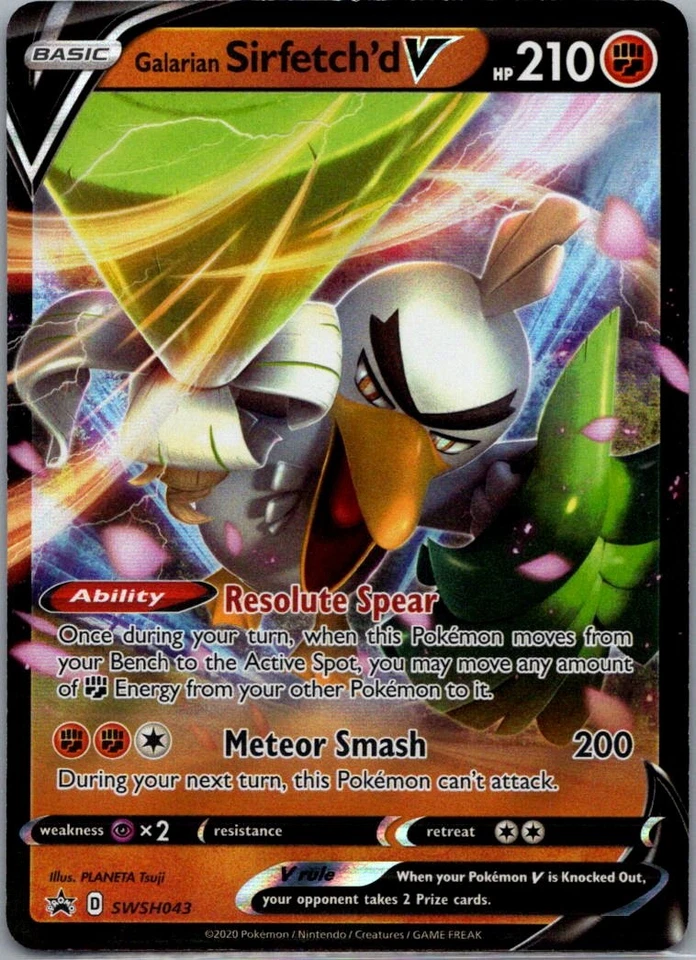 Galarian Sirfetch'd V Promo SWSH: Sword & Shield Promo Cards SWSH043 NM - Image 1 of 2