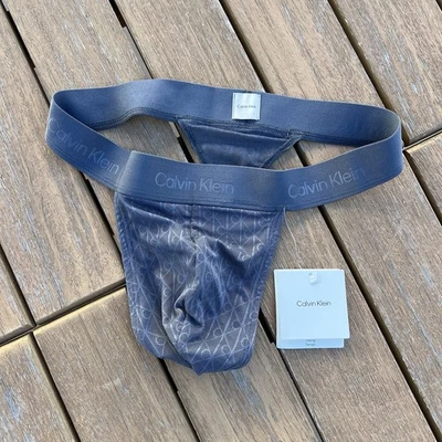 Calvin Klein CK men  gray monogram Lace thong underwear size S M L - Image 1 of 4
