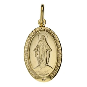 9ct Yellow Gold Miraculous Medal - 2.4g - Picture 1 of 4
