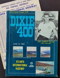 1965 NASCAR Atlanta Dixie 400 Program/Lineup, Marvin Panch Win #14 - Picture 1 of 18