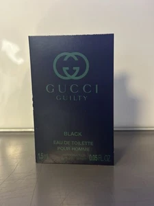 GUCCI GUILTY BLACK POUR HOMME EDT 1.5ml .05fl oz x 1 COLOGNE SPRAY SAMPLE - Picture 1 of 4