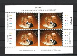 Jersey 1327 Kleinbogen - 60th Wedding Anniversary Elisabeth II. (MNH) - Picture 1 of 1