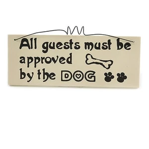 Lustiges, Hund, Tier, Freundschaft, FAMILIE, HAUS Zitat Holz Neuheit Plakette Schild - Bild 1 von 2