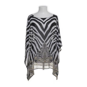 BPC Bonprix Collection, Top, Größe: 48/50, Weiß/Schwarz, Polyester, Zebra #nuD - Bild 1 von 5