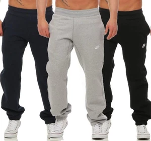 Nike Foundation Mens Cuffed Fleece Lined Joggers Jogging Bottoms AW77 Sweatpants - Picture 1 of 10