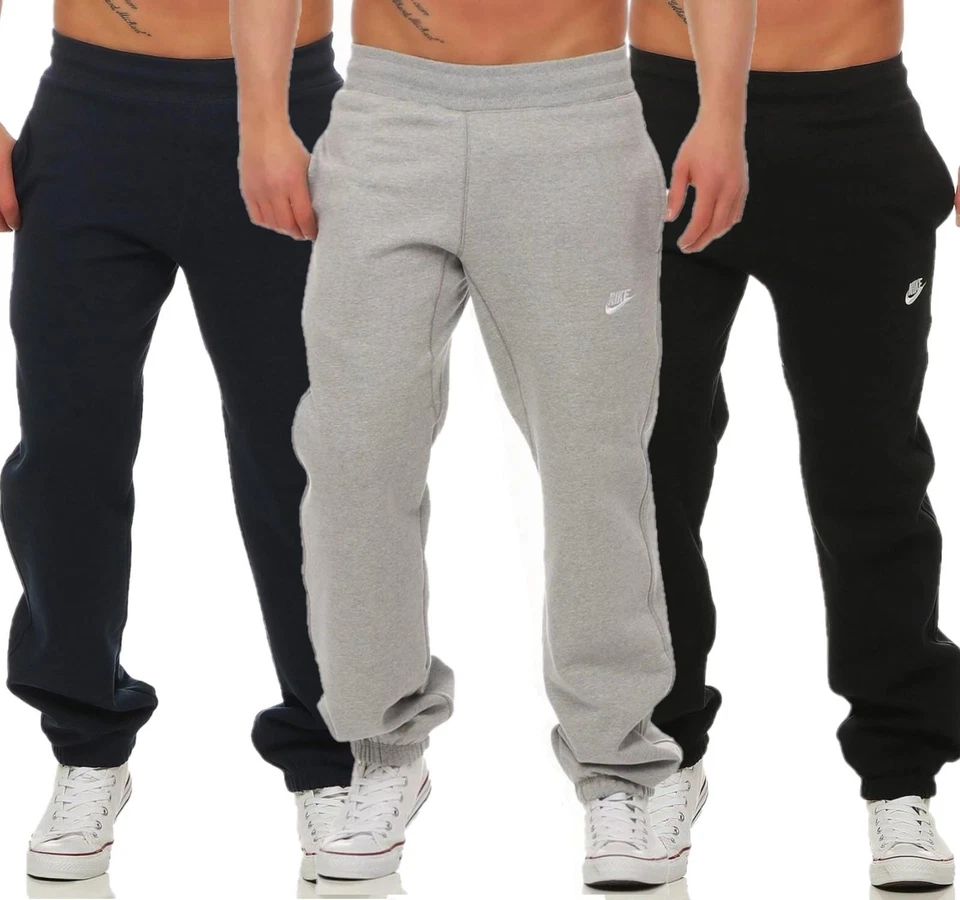 Nike Foundation Mens Cuffed Fleece Lined Joggers Jogging Bottoms AW77 Sweatpants - Image 1 of 1