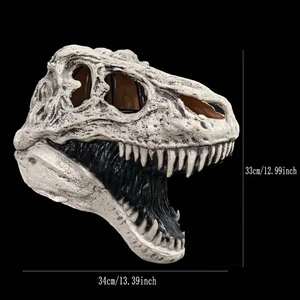 Máscara de dinosaurio látex realista animal máscara de cabeza completa accesorios de disfraces de Halloween - Imagen 1 de 10