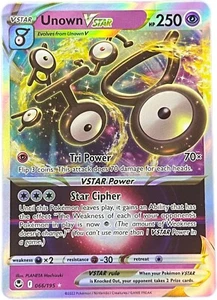 Unown VSTAR 066/195 Silver Tempest Ultra Rare Holo Pokémon TCG Karte NM+ - Bild 1 von 13