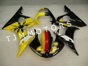 For YZF R6 03-04/R6S 06-09 Yellow Black ABS Injection Mold Bodywork Fairing Kit - Imagen 1 de 9