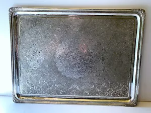 Großes antikes persisches 875 Sterling Serviertablett 40 Fein russisches Markenzeichen - Bild 1 von 9
