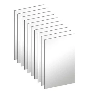10Pcs Acrylic Mirror Tiles 4'' x 6'' x 0.07'' Mirror Sheets for Walls Decor S... - Picture 1 of 7