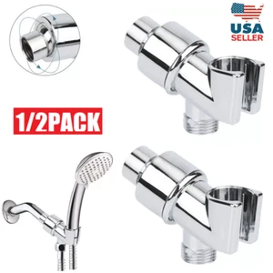 2Pcs Metal Shower Head Holder Shower Arm Holder for Handheld Shower Head Adjust - Picture 1 of 17