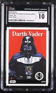 Star Wars Throwback Thursday 2024 Karte #2 Darth Vader SP Image Variation CGC 10 - Bild 1 von 2