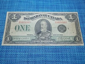 🇨🇦 Dominion of Canada 1 dollar 1923 Black Seal P-33o DC-25 banknote 110124-12 - Picture 1 of 2