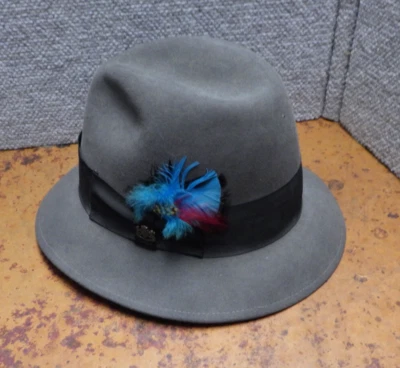 Vintage Biltmore Cavalier Gray Hat 7 Fedora  C2 - Image 1 of 4