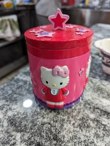 Tarro de tocador cubierto de plástico duro moldeado Sanrio Hello Kitty - Imagen 1 de 8