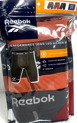 Calzoncillos boxer Reebok para hombre pierna larga 9" talla pequeña 3-Pk rendimiento específico comp... Foto 1 de 4
