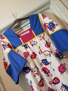Women's Krist Gudnason Vintage MuuMuu Dress Turtles One Size  Pockets Flawed - Picture 1 of 8