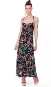 Women's The Webster Miami at Target Floral Palm Tree Print Maxi Dress Size 8 - Picture 1 of 14