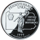 1999 S Proof Pennsylvania State Quarter Uncirculated Us Mint