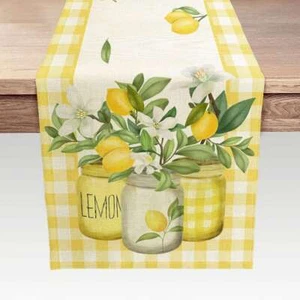 Lemon Table Runner Flower 72inch for Long Table Kitchen Home Décor - Picture 1 of 2