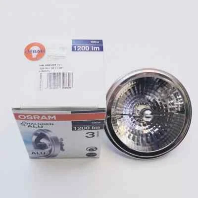 OSRAM HALOSPOT 111 Standard Aluminum Reflector Cup Lamp 41850FL 12V100W 24° G53 - Image 1 of 3