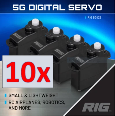 RIG 5G (4,3g) Ultra Micro Digital Servo - 10 SERVOS - KOSTENLOSER VERSAND - Bild 1 von 4