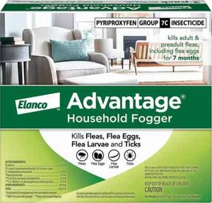 Elanco Advantage Household Fogger Kills Fleas Flea Eggs Larvae Ticks, 3 Ct - Picture 1 of 1