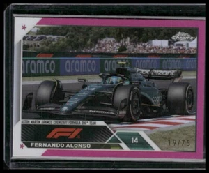 FERNANDO ALONSO 2023 Topps Chrome F1 Pink Refractor #/75 - Picture 1 of 2