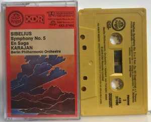 Sibelius: Symphony No. 5 En Saga Karajan Berlin Philharmonic Cassette Tape Angel - Picture 1 of 2