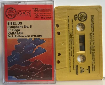 Sibelius: Symphony No. 5 En Saga Karajan Berlin Philharmonic Cassette Tape Angel - Image 1 of 2