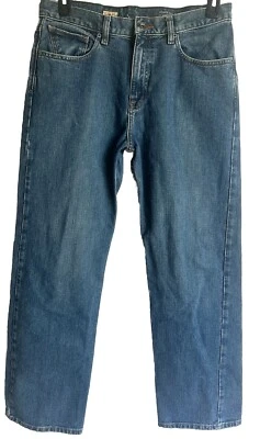Volcom  Zip Relaxed Blue Jeans Mens 32 Blue Skater Y2K Casual Denim  Black Bart - Image 1 of 4