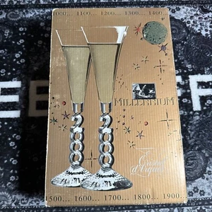 Neu im Karton! Set 2 Kristall CHAMPAGNERGLÄSER Cristal d'Arques 2000 Millennium Neu im Karton - Bild 1 von 3