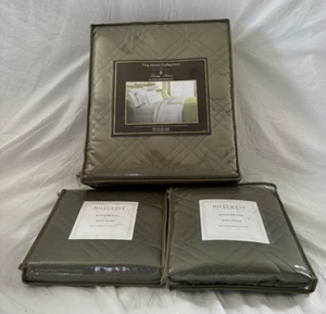 3 pc Hotel Collection Hillcrest Luxury Linens King Coverlet & Shams Set NIP - Picture 1 of 12