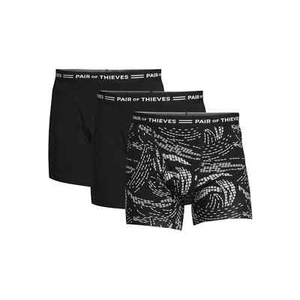 Pair of Thieves Men's 4-Way Cotton Stretch Boxer Briefs, 3-Pack - Picture 1 of 6
