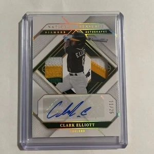 2023 Panini National Treasures Diamond Clark Elliott AUTO PATCH ATHLETICS / 25 - Picture 1 of 2