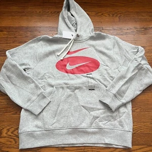 Nike Sportswear Swoosh League Fleece Pullover Hoodie Men's Large Grey - Picture 1 of 8