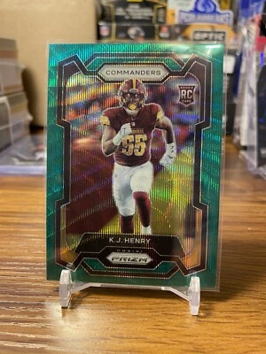 2023 Panini Prizm Rookies Green Wave K.J. Henry Rookie Washington Commanders - Image 1 of 2