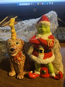 Vintage Dr. Seuss Grinch and Max Whobilation Salt & Pepper Shakers - Picture 1 of 7