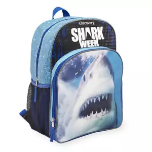 2016 Authentic Discovery Shark Week 16" Rucksack neu mit Etikett - Bild 1 von 2