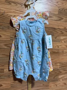 Carter's, Konvolut Kleid mit Bloomers und Strampler, Gr. 12 Monate - Bild 1 von 3