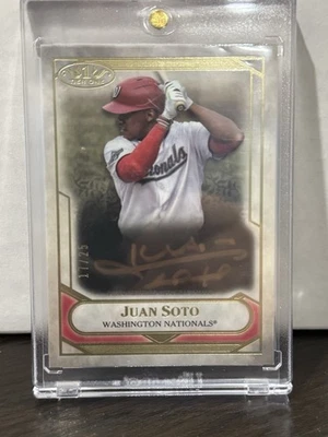 2021 Topps Tier One - Juan Soto Auto - Gold Ink /25 - Image 1 of 2