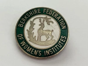 Vintage Berkshire Federation of Women's Institutes Emaille Anstecknadel Abzeichen Brosche - Bild 1 von 3