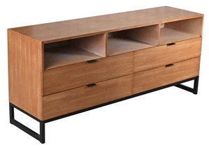 Holzschrank TV Board Wohnzimmer Sideboard Kommode Retro Schrank Anrichte Vintage - Bild 1 von 5