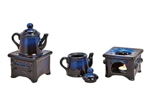 Die schöne Duftlampe Herd mit Kanne aus Keramik - Duftstövchen, Aromalampe Kache - Bild 1 von 3